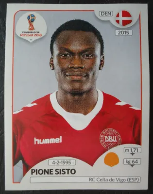 Pione Sisto Panini 255  Dinamarca Mundial 2018 Rusia