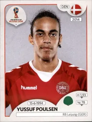Yussuf Poulsen 2018 Panini World Cup Stickers Russia #258