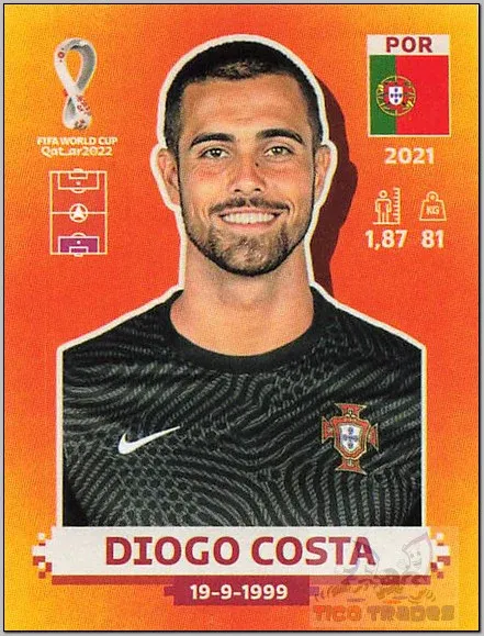 Diogo Costa Orange - POR2, World  Cup Qatar 2022