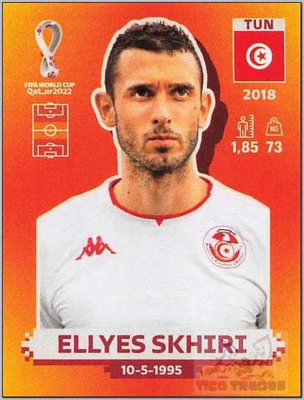 Ellyes Skhiri Orange - TUN15 , World  Cup Qatar 2022