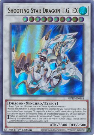 Shooting Star Dragon T.G. EX - GFTP-EN044 - Ultra Rare 1st Edition Ghosts From The Past 1st Edition Singles