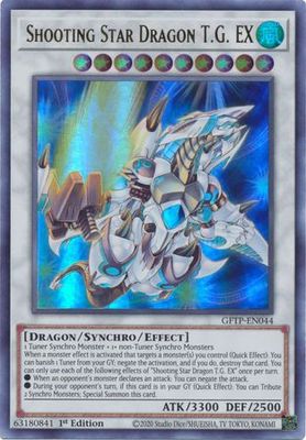 Shooting Star Dragon T.G. EX - GFTP-EN044 - Ultra Rare 1st Edition Ghosts From The Past 1st Edition Singles
