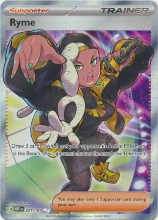 Ryme - 221/197 - Full Art Secret Rare Scarlet &amp; Violet: Obsidian Flames Singles