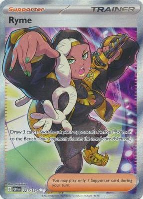 Ryme - 221/197 - Full Art Secret Rare Scarlet &amp; Violet: Obsidian Flames Singles