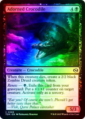 Adorned Crocodile - 0069 - Foil Tarkir: Dragonstorm Foil Singles