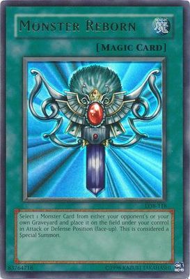 Monster Reborn (Spell) - LOB-118 - Ultra Rare Unlimited Legend Of Blue Eyes White Dragon [LOB] Unlimited Singles (Danada)