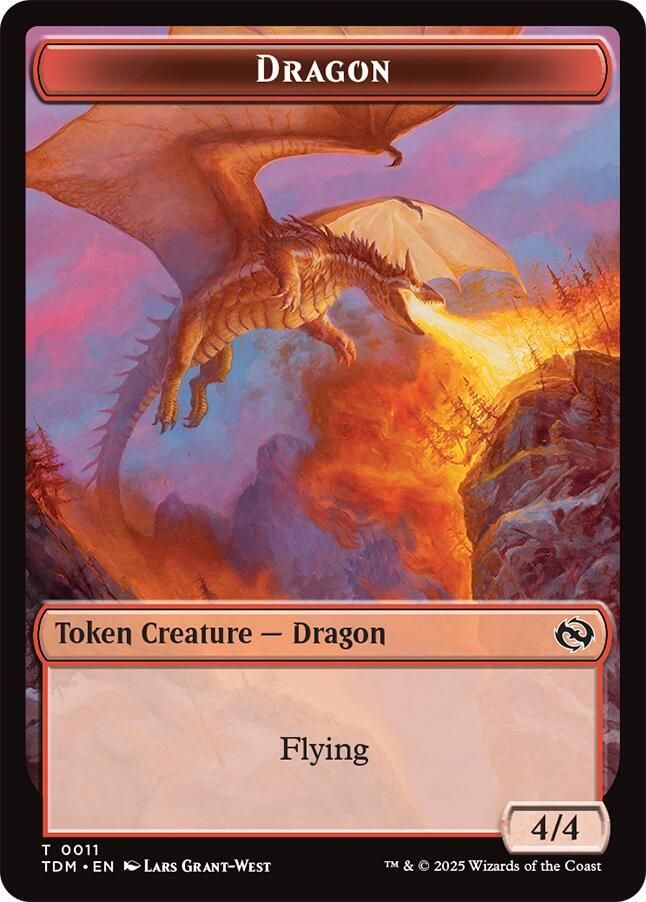Reliquary Dragon // Dragon (0011) Double-Sided Token - Tarkir: Dragonstorm (TDM) Tarkir: Dragonstorm