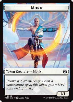 Copy // Monk Double-Sided Token - Tarkir: Dragonstorm (TDM) Tarkir: Dragonstorm