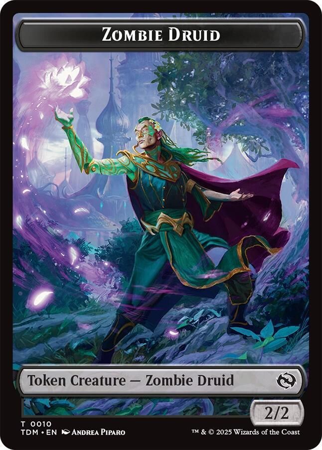 Zombie Druid // Treasure Double-Sided Token - Tarkir: Dragonstorm (TDM) Tarkir: Dragonstorm