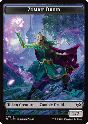 Zombie Druid // Treasure Double-Sided Token - Tarkir: Dragonstorm (TDM) Tarkir: Dragonstorm