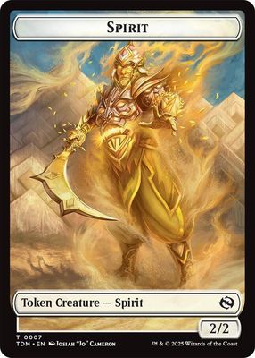 Spirit (0006) // Spirit (0007) Double-Sided Token - Tarkir: Dragonstorm (TDM) Tarkir: Dragonstorm