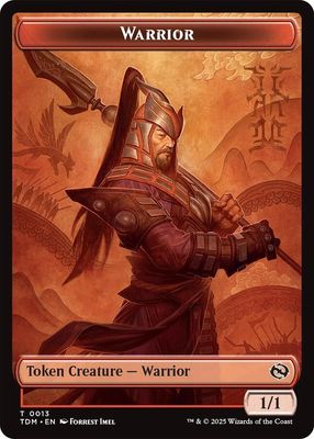 Dragon (0011) // Warrior Double-Sided Token - Tarkir: Dragonstorm (TDM) Tarkir: Dragonstorm