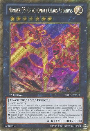Number C6: Chronomaly Chaos Atlandis - PGLD-EN018 - Gold Secret Rare 1st Edition Premium Gold 1st Edition Singles