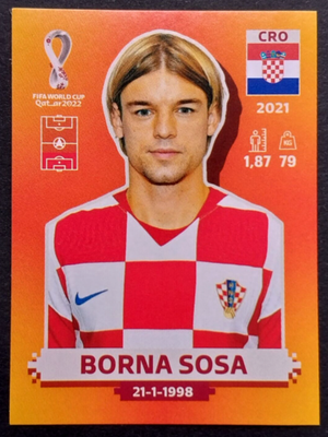 BORNA SOSA, 2022 FIFA WC Qatar PANINI Sticker  CRO 8
