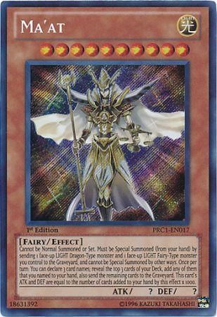 Ma&#39;at - PRC1-EN017 - Secret Rare Yu-Gi-Oh! Promo Cards