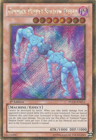 Gimmick Puppet Shadow Feeler - PGLD-EN012 - Gold Secret Rare 1st Edition Premium Gold 1st Edition Singles