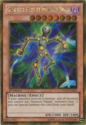 Gimmick Puppet Magnet Doll - PGLD-EN002 - Gold Secret Rare 1st Edition Premium Gold 1st Edition Singles