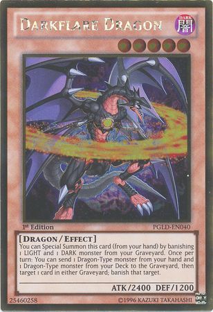 Darkflare Dragon - PGLD-EN040 - Gold Rare 1st Edition Premium Gold 1st Edition Singles