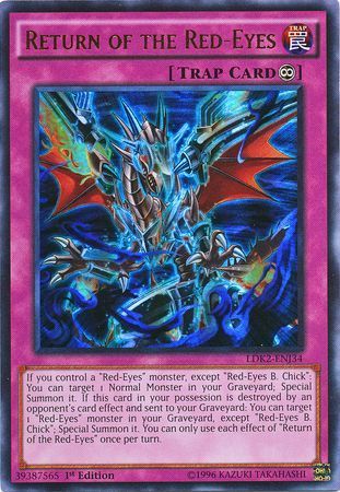 Return of the Red-Eyes - LDK2-ENJ34 - Ultra Rare 1st Edition Legendary Decks II - Joey