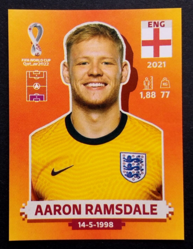 AARON RAMSDALE 2022 FIFA WC Qatar PANINI Sticker ENG 3
