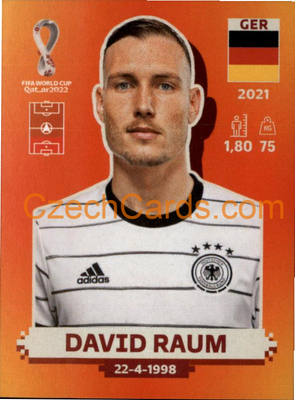 David Raum 2022 Panini WC Qatar Sticker #GER 7