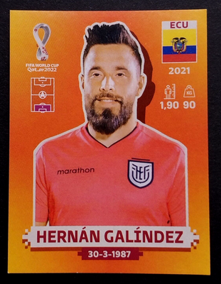 HERNAN GALINDEZ 2022 FIFA WC Qatar PANINI ECU 2