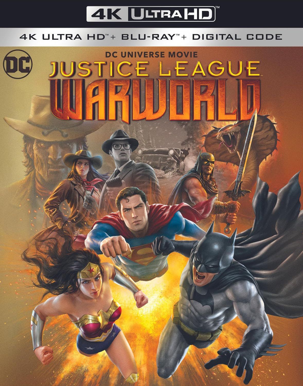 BAF1 Justice League Warworld Blu Ray 4K Nuevo Sellado