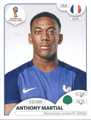Anthony Martial-2018 Panini World Cup Russia #199  France Soccer Sticker
