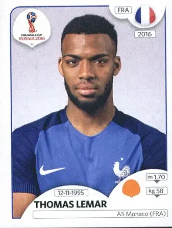 Thomas Lemar-2018 Panini World Cup Russia #191  France Soccer Sticker