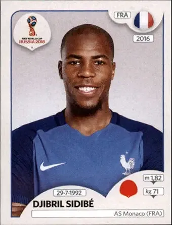Djibril Sidibe 2018 Panini World Cup Russia #185  France Futbol Soccer Sticker