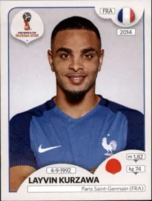 Layvin Kurzawa -2018 Panini World Cup Russia #187 France Soccer Sticker