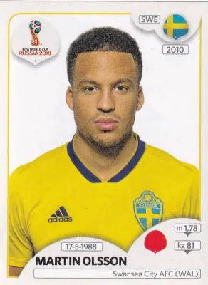 Martin Olsson-Pegatina Panini FIFA 2018 Copa Mundial N.o 466 -