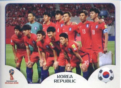 Team Photo Korea Republic  2018 Panini World Cup Stickers Russia #481 Official