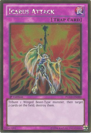 Icarus Attack - PGLD-EN080 - Gold Rare 1st Edition Premium Gold 1st Edition Singles