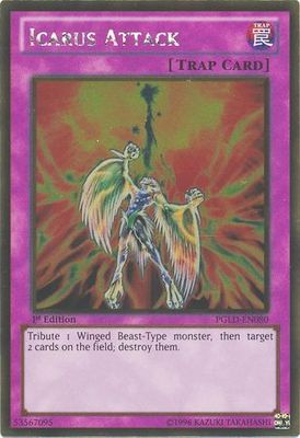 Icarus Attack - PGLD-EN080 - Gold Rare 1st Edition Premium Gold 1st Edition Singles