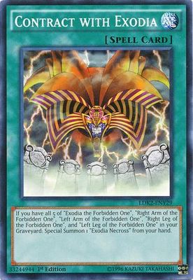 SJ Contract with Exodia - LDK2-ENY29 - Common 1st Edition Legendary Decks II - Yugi
