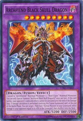 SJ Archfiend Black Skull Dragon - LDK2-ENJ42 - Common 1st Edition Legendary Decks II - Joey