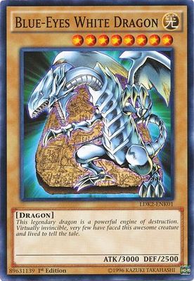 SJ Blue-Eyes White Dragon (Tablet Background) - LDK2-ENK01 - Common 1st Edition Legendary Decks II - Kaiba