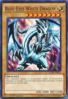 SJ Blue-Eyes White Dragon (Red Sparks Background) - LDK2-ENK01 - Common 1st Edition Legendary Decks II - Kaiba