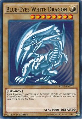 SJ Blue-Eyes White Dragon (Blue Ripple Background) - LDK2-ENK01 - Common 1st Edition Legendary Decks II - Kaiba