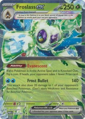 SJ Froslass ex - 003/182 - Ultra Rare Scarlet &amp; Violet: Paradox Rift Singles