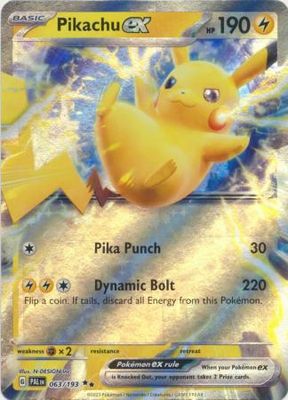 SJ Pikachu ex - 063/193 - Ultra Rare Scarlet &amp; Violet: Paldea Evolved Singles