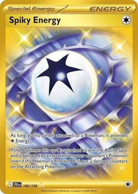 SJ Spiky Energy - 190/159 - Gold Secret Rare Scarlet &amp; Violet: Journey Together Singles
