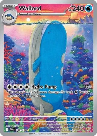 SJ Wailord - 162/159 - Illustration Rare Scarlet &amp; Violet: Journey Together Singles