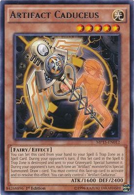 Artifact Caduceus - MP15-EN012 - Rare 1st Edition Yu-Gi-Oh! 2015 Mega-Tins [MP15]