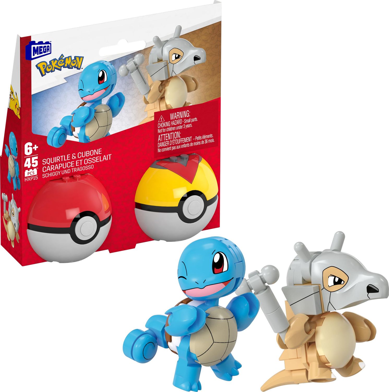 SJ Mega Blocks Squirtle Cubone Nuevo Sellado Pokemon Figura