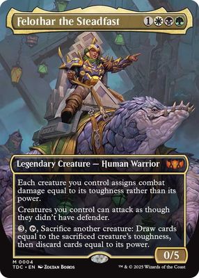 SJ Felothar the Steadfast (Borderless) - Commander: Tarkir: Dragonstorm (TDC) Commander: Tarkir: Dragonstorm Foil