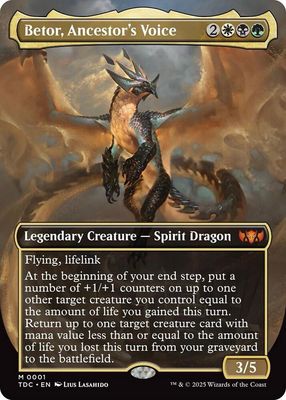 SJ Betor, Ancestor&#39;s Voice (Borderless) - Commander: Tarkir: Dragonstorm (TDC) Commander: Tarkir: Dragonstorm Foil