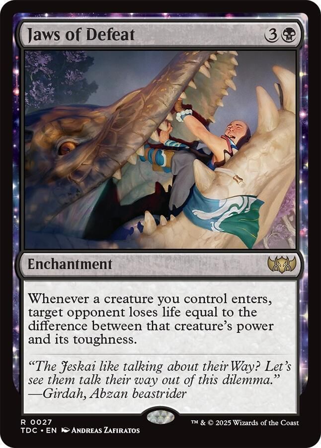 SJ Jaws of Defeat - Commander: Tarkir: Dragonstorm (TDC) Commander: Tarkir: Dragonstorm