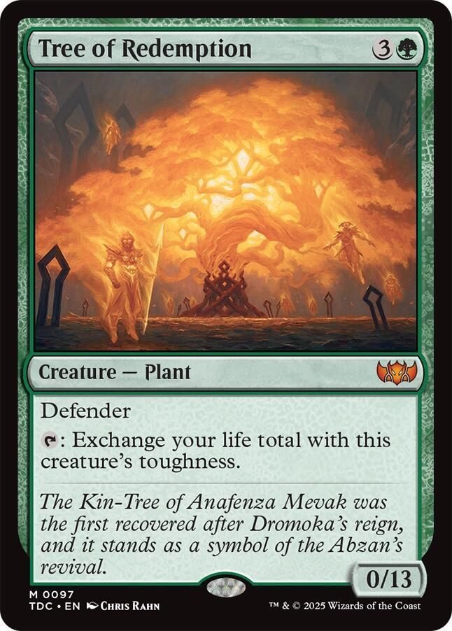 SJ Tree of Redemption - Commander: Tarkir: Dragonstorm (TDC) Commander: Tarkir: Dragonstorm